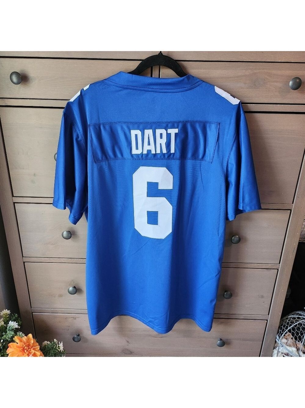 Dart Jersey Blue And White Generic Football Jersey With #6